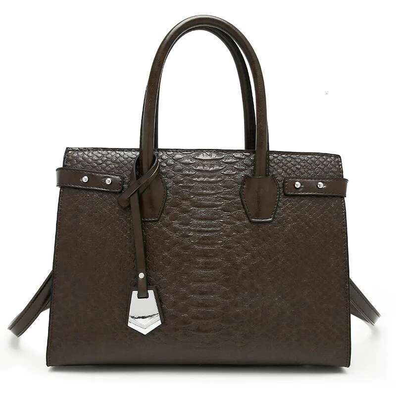 2025 Crocodile-Emed Tote Bag Women Vintage Spacious Shoulder Crossbody Purse Anti-Theft Fashion Work Travel Handbag