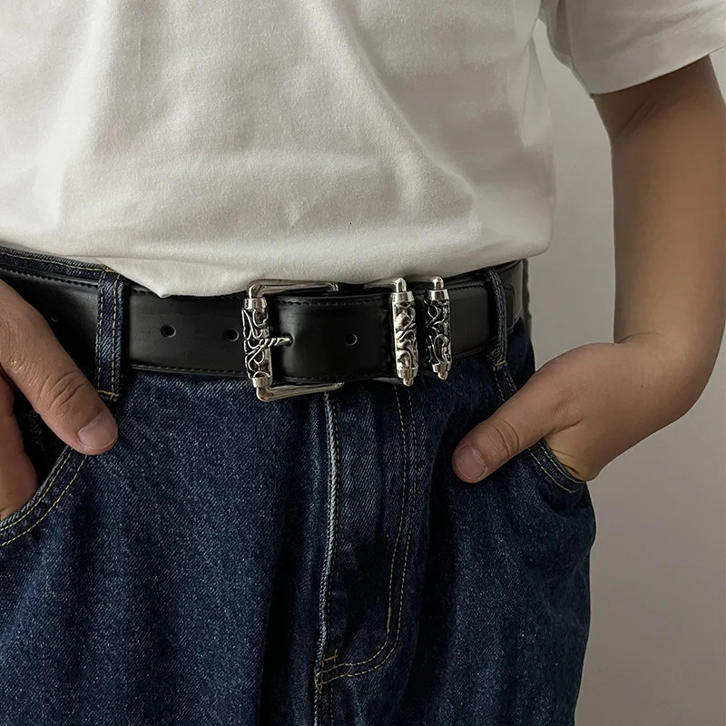 Fashion cowhide Real leather belt For Women High-end s Wide Belt Female Heart Desiner Womens Punk Gothic Jeans Belt 250517