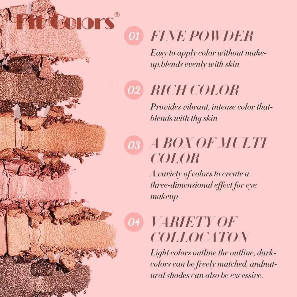 Fit Colors 12 Matte Color Multi-Purpose Makeup Powder Palette Waterproof Sweatproof Highlighter Fix Blush Eyeshadow Palette SetXJ250520