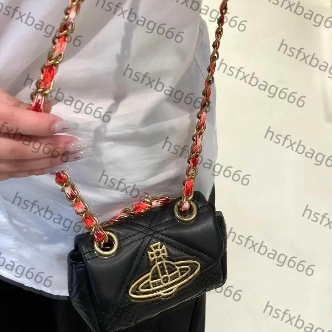 2025 Spring/summer New Colored Grid Chain Small Bag Empress Fashion Trend Single Shoulder Crossbody Square H250520 K2U1