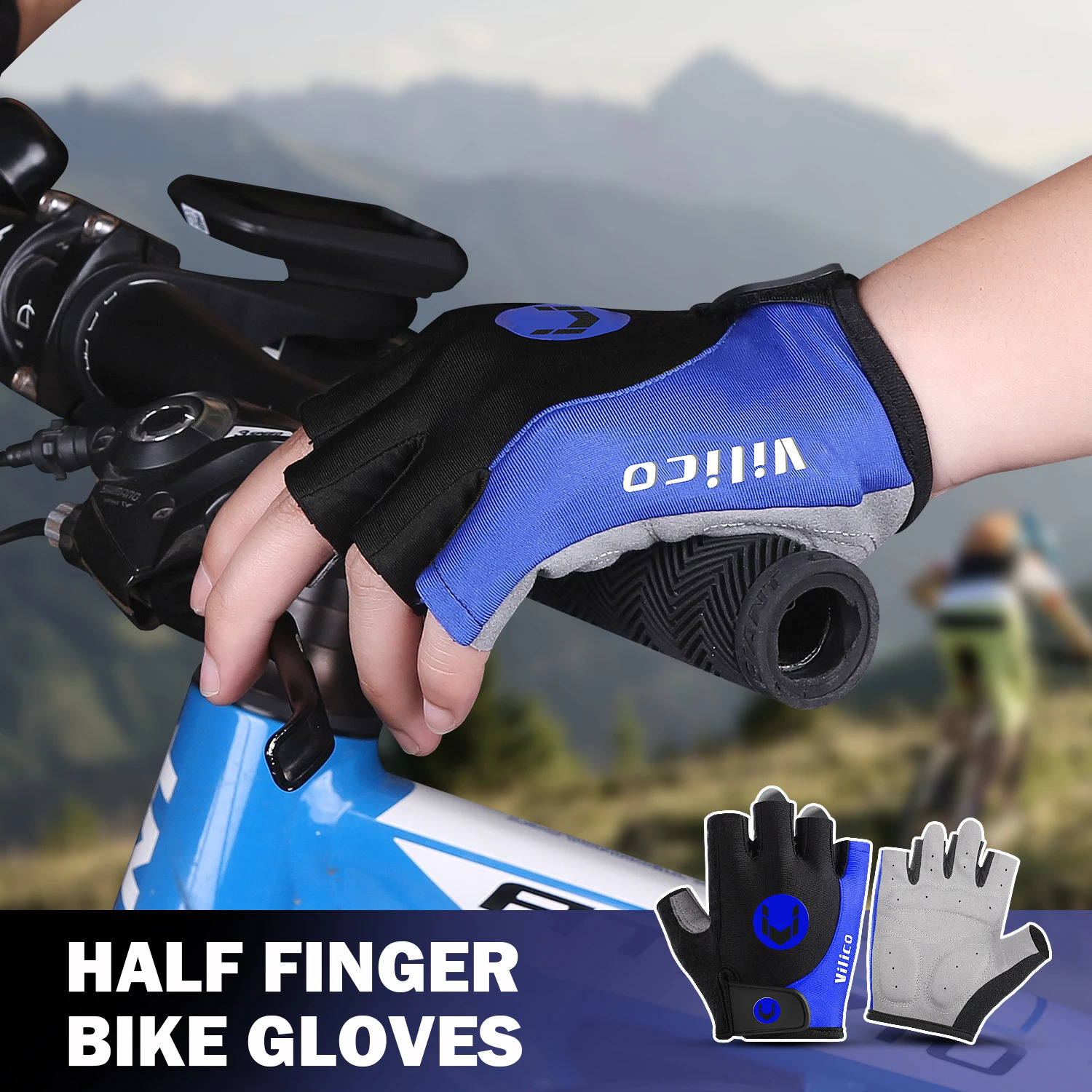 Bicycle Gloves Half Finger Spring and Summer Mens Mountain Bike Road Shock resistant Breathable Bik 250515