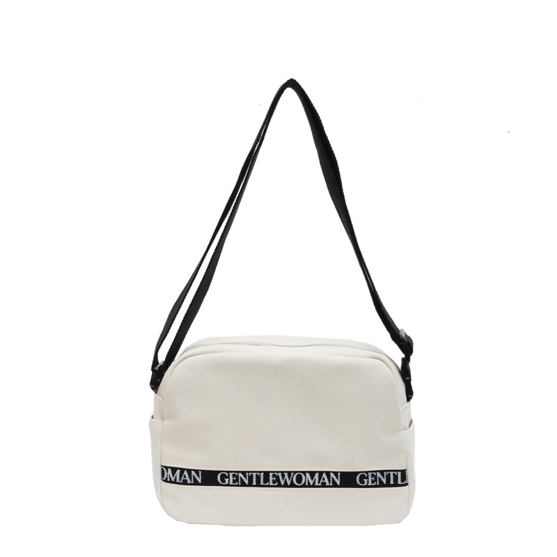 Casual letter diagonal canvas for women 2025 new Gentlewoman simple and fashionable handbag shoulder bag
