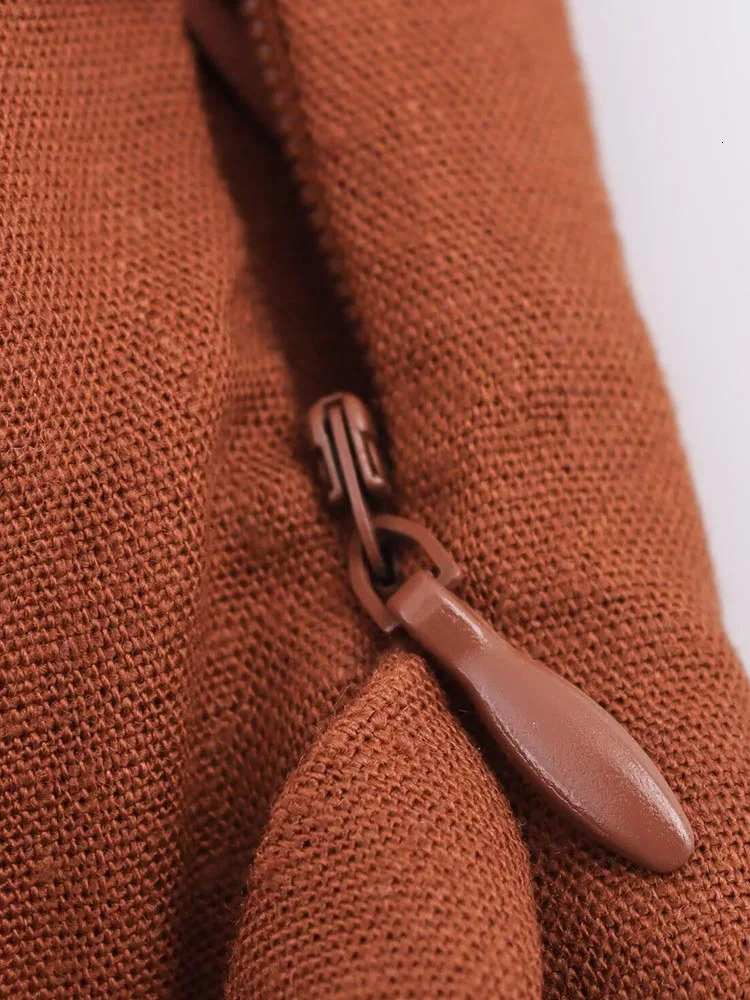 Women Summer MIDI Halter Dress Fashion Solid Linen Backless Strapless Female Elegant Street Party Dresses Clothing 250520