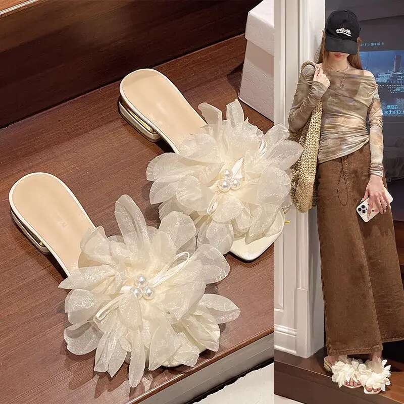 free shipping designer sandals slippers women slides white beige indoor outdoor casual shoe trainers sneakers new