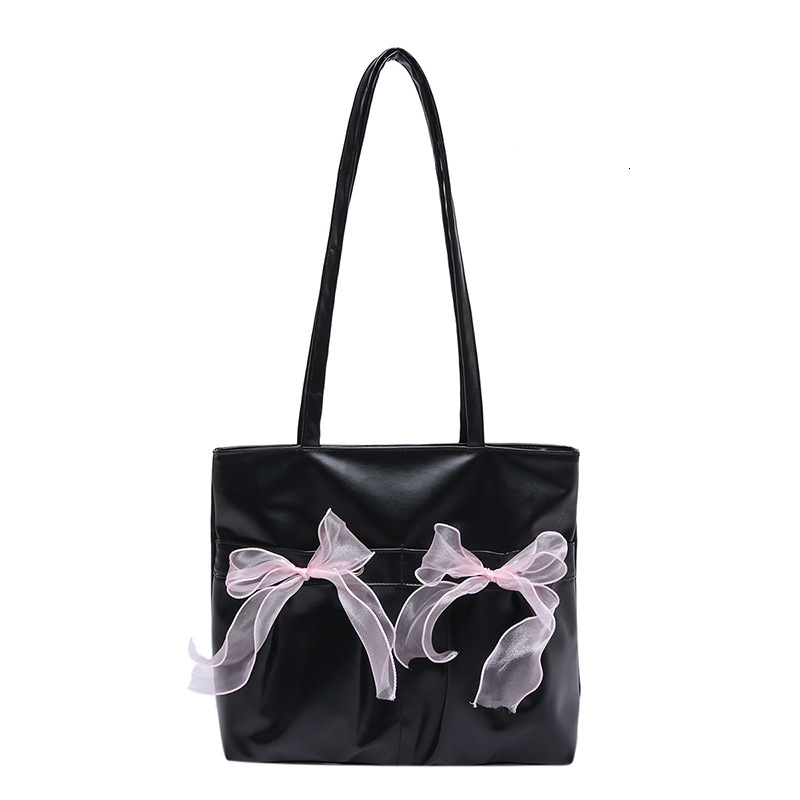 Free Delivery Designer Bag 2025 New College Style Bow Tote Large Capacity Pleated Single Shoulder Cute And Sweet Commuting For Women Luxury Bag