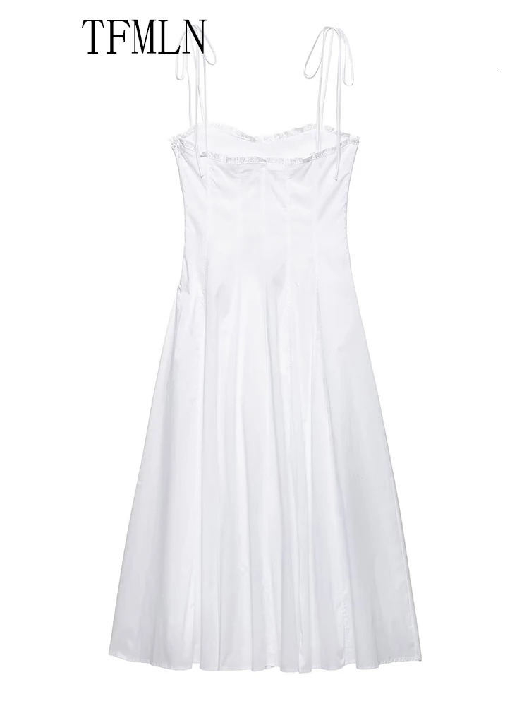 TFMLN Elegant Women Tierred Strap Long Dresses Summer Sweetheart Collar Sleeveless Party Dress Sexy Slim Date Night 250520
