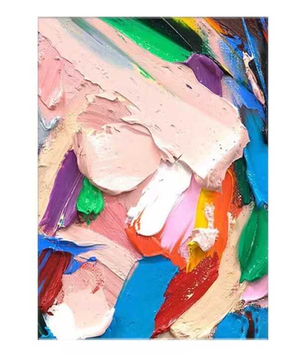 Hand-painted oil paintings, modern, simple and light luxury, abstract decorative paintings, thick texture series, entrance corridor hanging paintings 