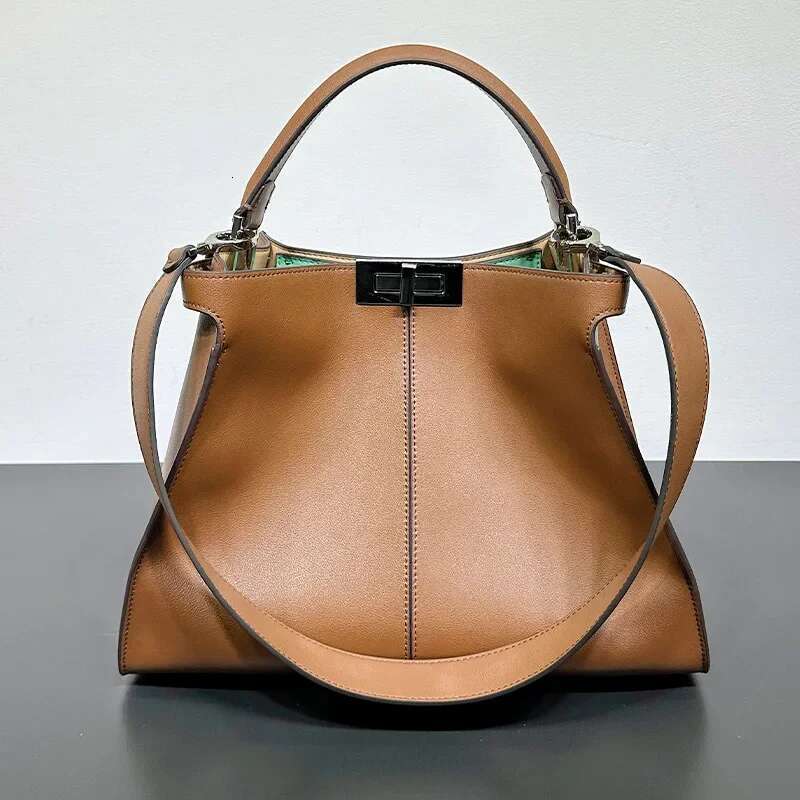 New Large Capacity Fashionable Genuine Leather Women's Tote Handbag Shoulder Crossbody Small Cat Bag Motorcycle Equipmen