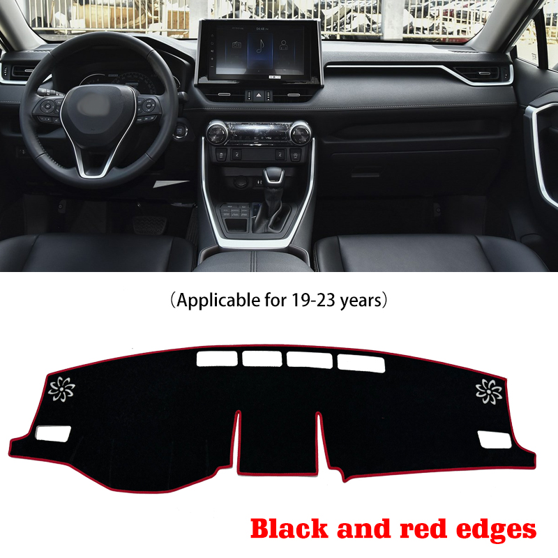 for TOYOTA RAV4 2019-2023 Dashboard Cover Sunshade - UV Protector, Anti-Glare Front Windshield Mat, Car Interior Accessory|Floral Pattern Shade|Polyes