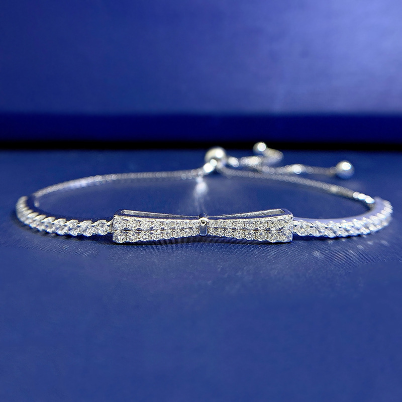New S925 Silver Full Diamond Butterfly Bracelet for Women, Adjustable and Elegant for Fashionable Occasions