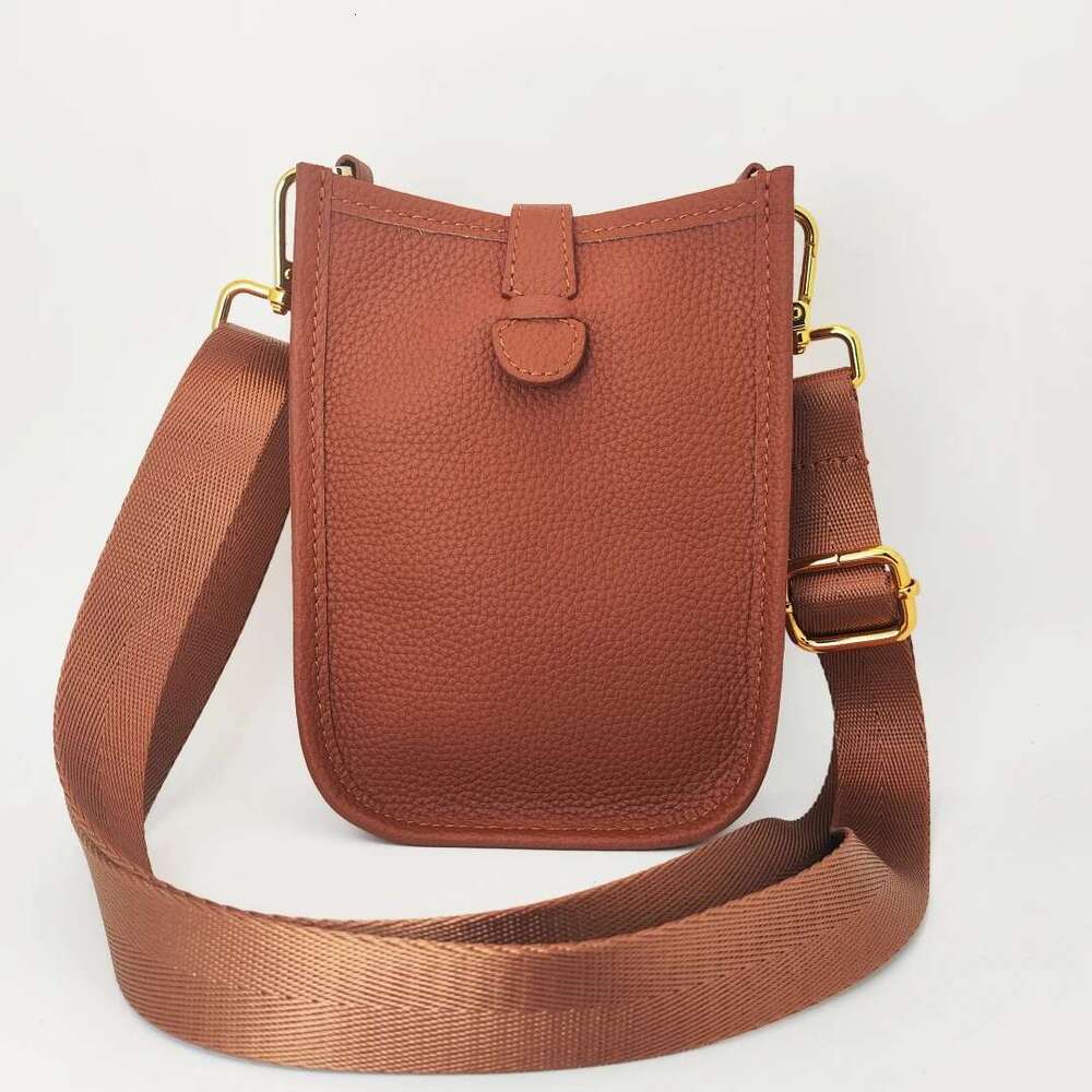 2024 Women Togo Genuine Calfskin Phone Color Designer Real Leather Crossbody Bag For Lady Simple Fashion