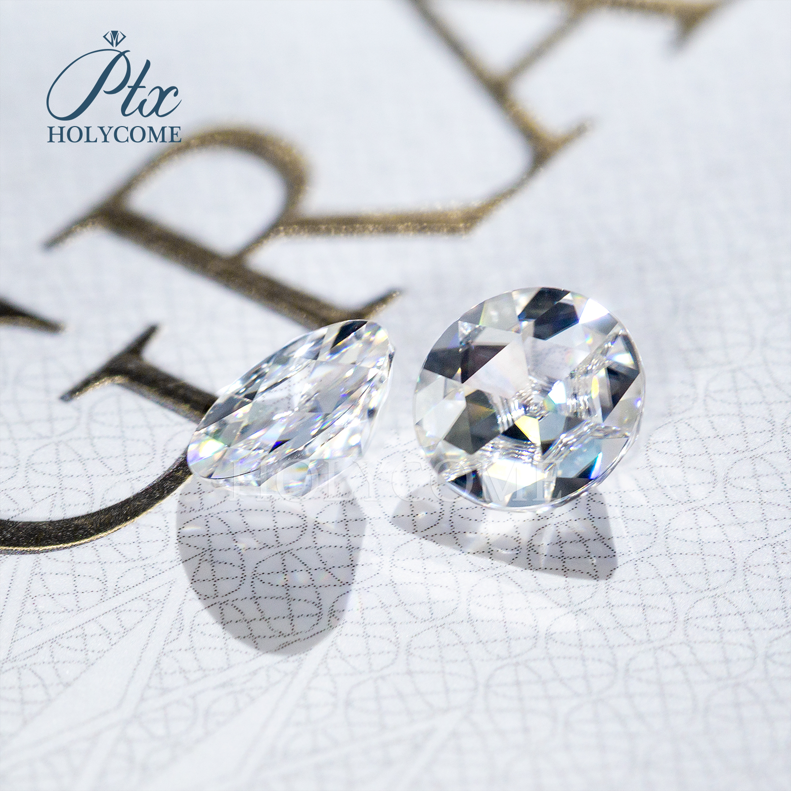 Half Rose Cut Moissanite Diamond Flat Round White D Multicolor VVS1 GRA Certificate Loose Beads Rings Necklaces Jewelry Moissanite