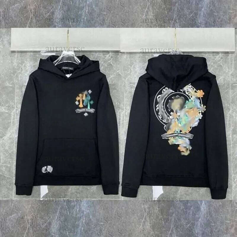 chrome Mens Designer Loose Long Sleeves Hoodies heartshoodie Classic Sanskrit Printed Sweatshirts Zip Up Jackets For Women Hoody High Street Sportw heartly 821