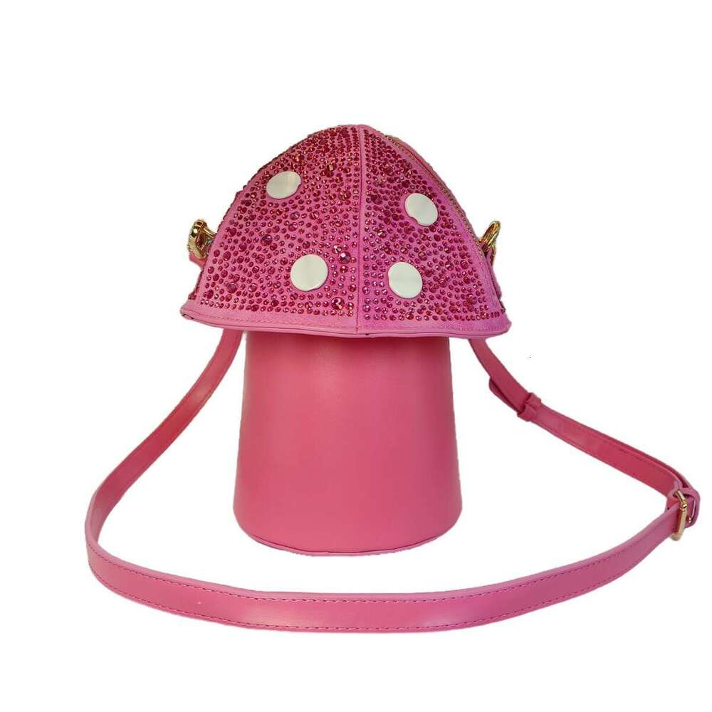 2025 New Trendy Cute Western Style Hot Diamond Mushroom Lightweight And Versatile Outdoor Crossbody Bag