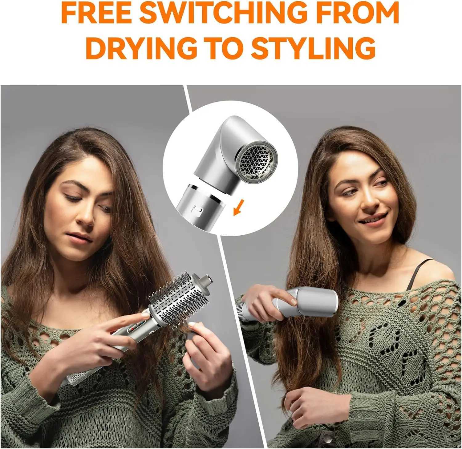 Air Wrap Hair Styler5 in 1 Hair Dryer Brush Set With High-Speed Negative Ionic Blow Dryer Detachable Air Curler auto Air Wrap z250520DOM2