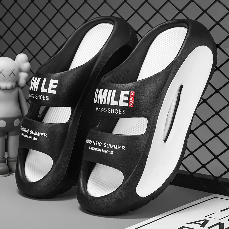 Summer able Mens shoes Non-slip Thick soles Outdoor Slippers Casual Printing Men Women slippers on offer 250515