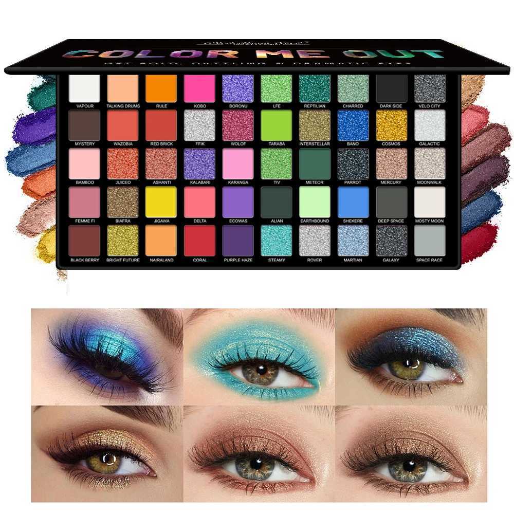 50 Color Rainbow Eyeshadow Palette Shimmer Matte FinishNude Neon Glitter Makeup All In One Makeup Palette For Music FestivalXJ250520