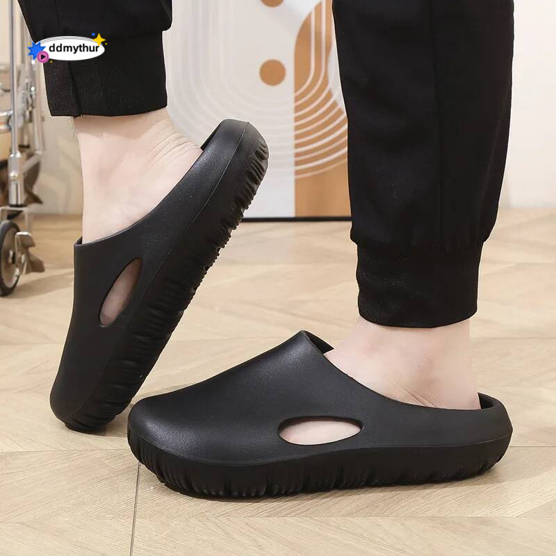 Crestar Women's Summer Slippers 2025 New Outdoor Waterproof Garden Shoes Men Non-slip Beach Sandals Comfy EVA House Flats Slides ddmythur
