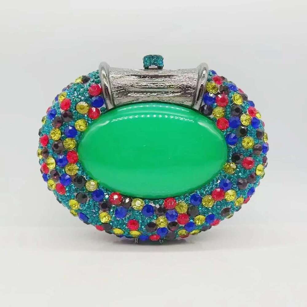 Stone Metal Evening Bag Crystal Women Minaudiere Handbag Designer Wedding Party Banquet Clutch Bridal Gems Purse