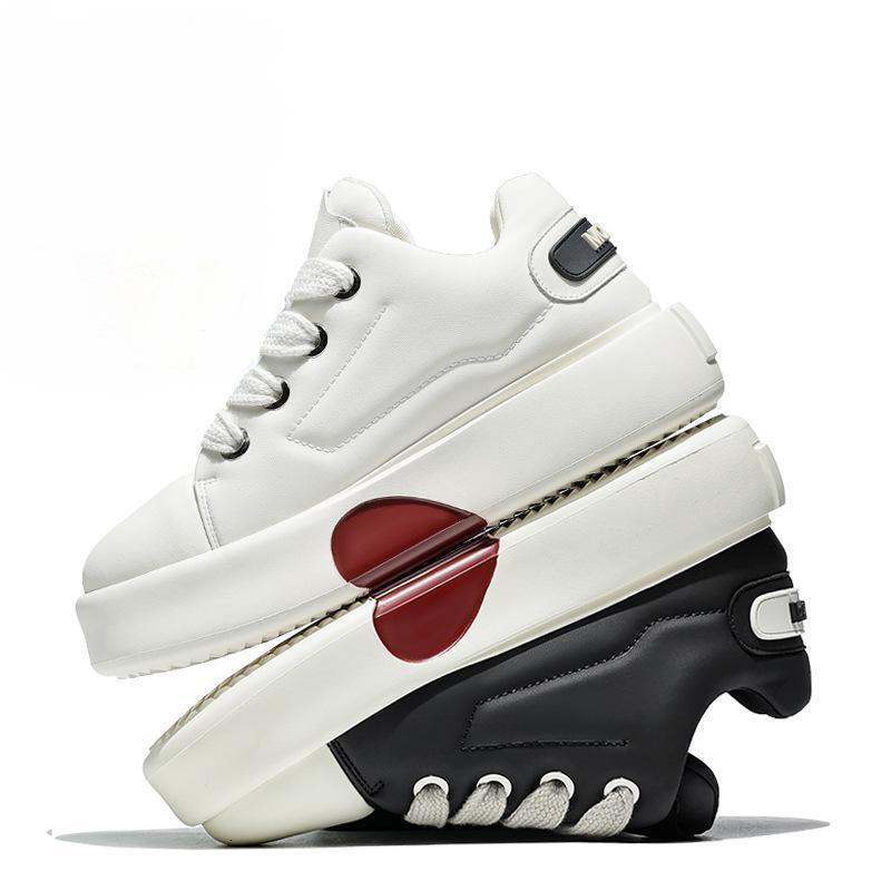 Designer casual shoes Men's thick soled tide shoes Sports fashion small white shoes Men's shoes Shake sound explosive Korean version board T