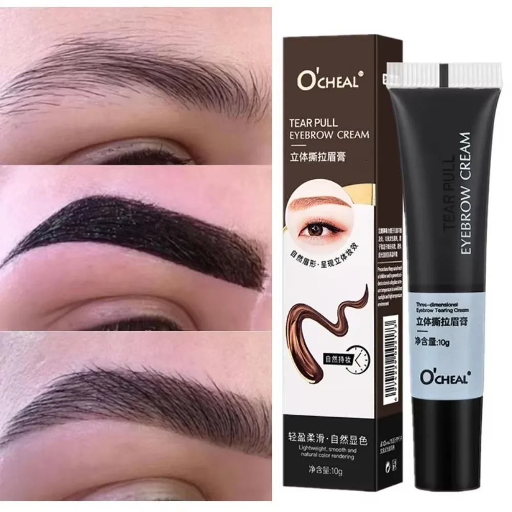 Waterproof Eyebrow Dyeing Gel Makeup Long-lasting Tattoo Tint Pigment Eyes Professional Make Up Black Brown Eyebrow Cream Makeup 250515