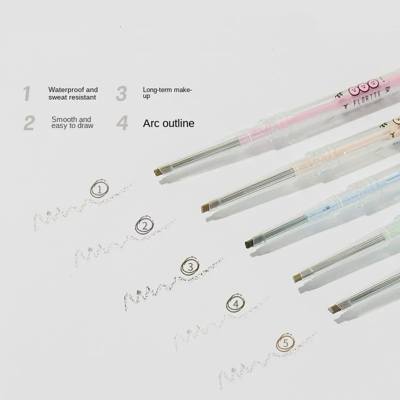 FLORTTE Eyebrow Pencil Trimmer Set Extremely Fine Waterproof Long Lasting Eye Brow Pen Including storage bag 250515