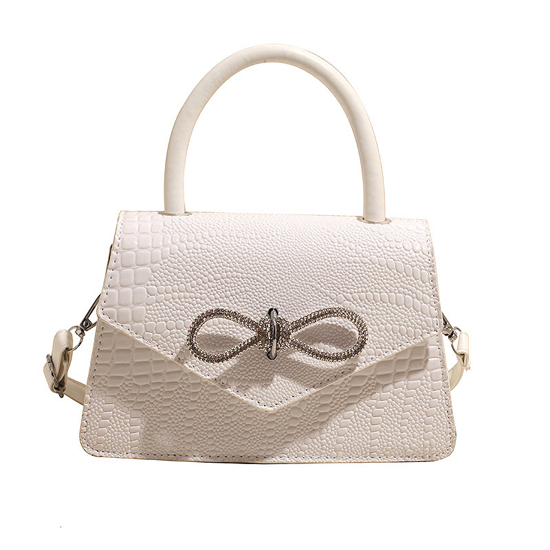 Free Delivery Designer Bag Super Popular Hand For Women In Spring 2025 Fashionable New Style With Crocodile Pattern Portable Small Square Versatile Un