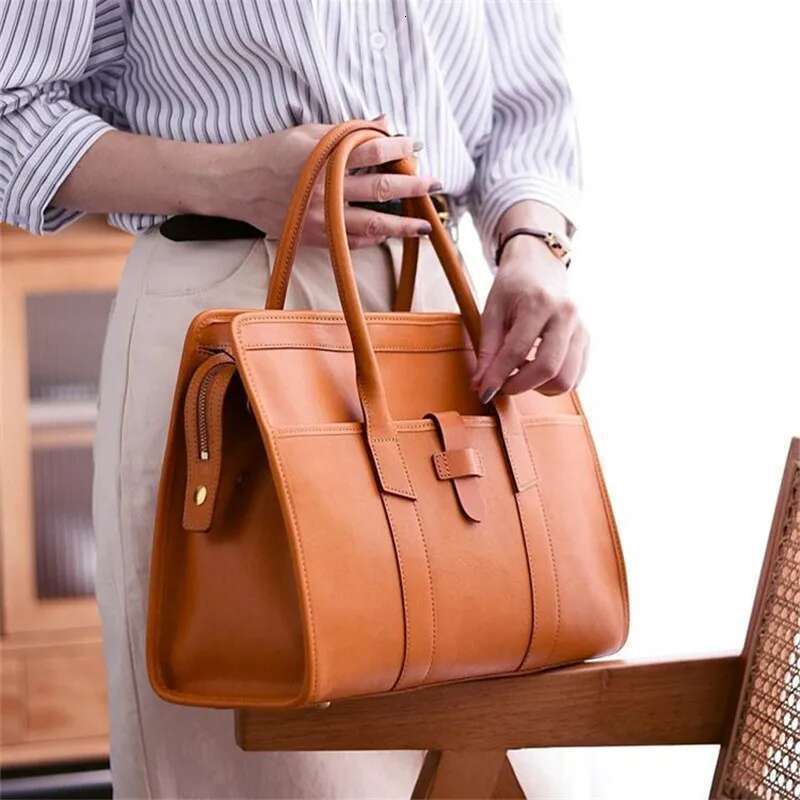 Women's Bags Designer Women's Bags Designer PNDME Fashion Designer Genuine Women's Briefcase Business High Quality Cow Leather Work 14 
