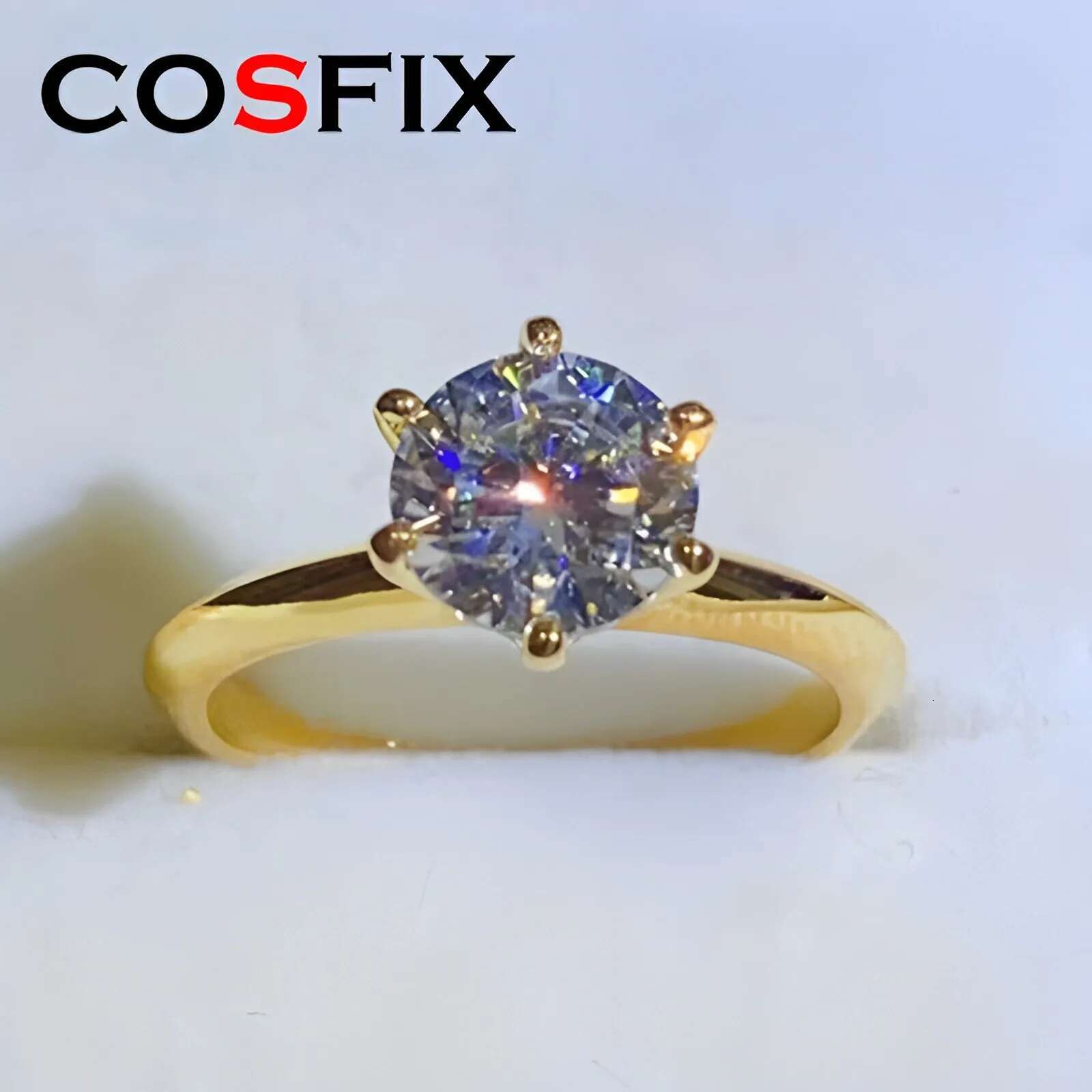 D Color Women Moissanite Ring s925 Silver 1-3ct Moissanite Ring for Women Luxury Yellow Six Claws Women Moissanite Rings 2023