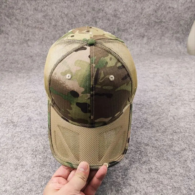 Summer Breathable Mesh Baseball Cap for Men Big Head Size Adjustable Mens Cap Casual Camouflage Outdoor Jungle Caps Male 62cm 250519