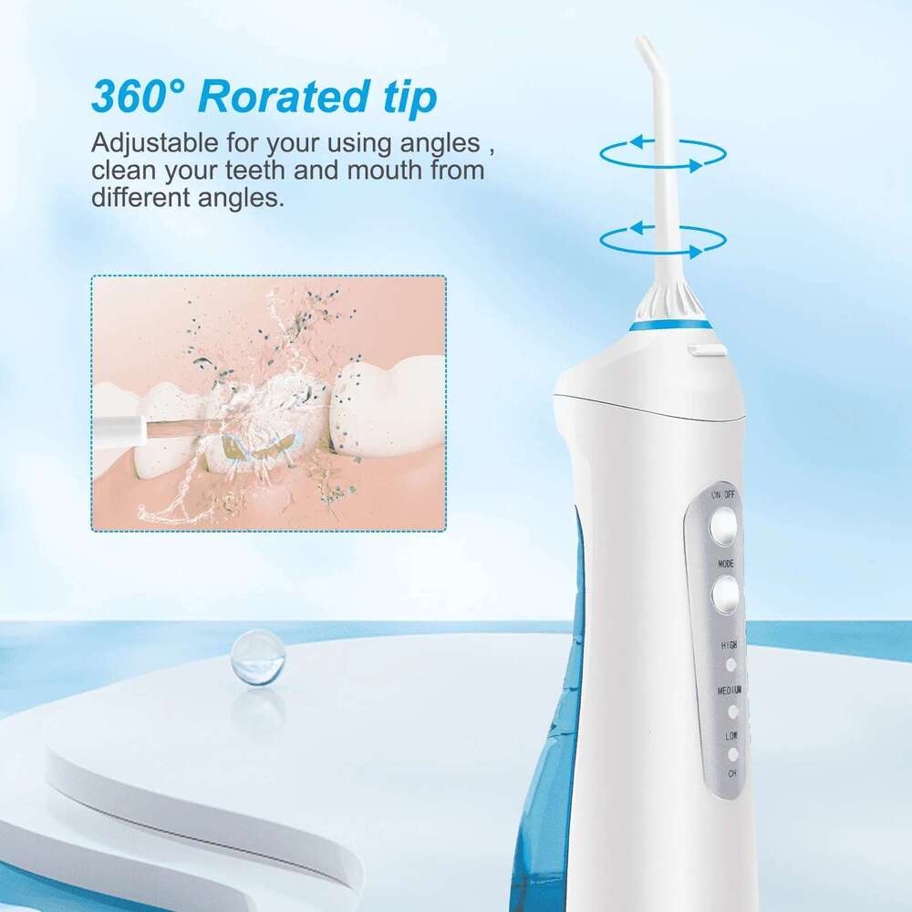 Portable Flossers for 200ml Oral Irrigator Rechargeable Dental 3 Modes Water Tank Waterproof Teeth Cleaner