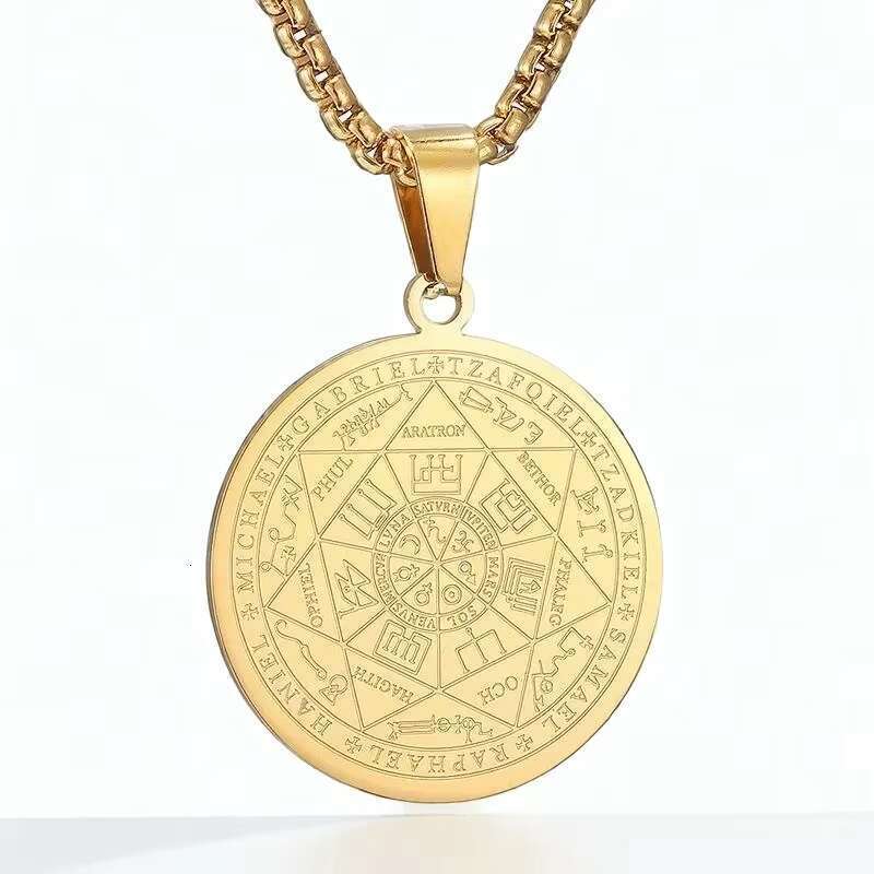 Linyin Gold Plated Talisman Pendant Necklace Meaningful Spiritual Charm Fashion Decoration
