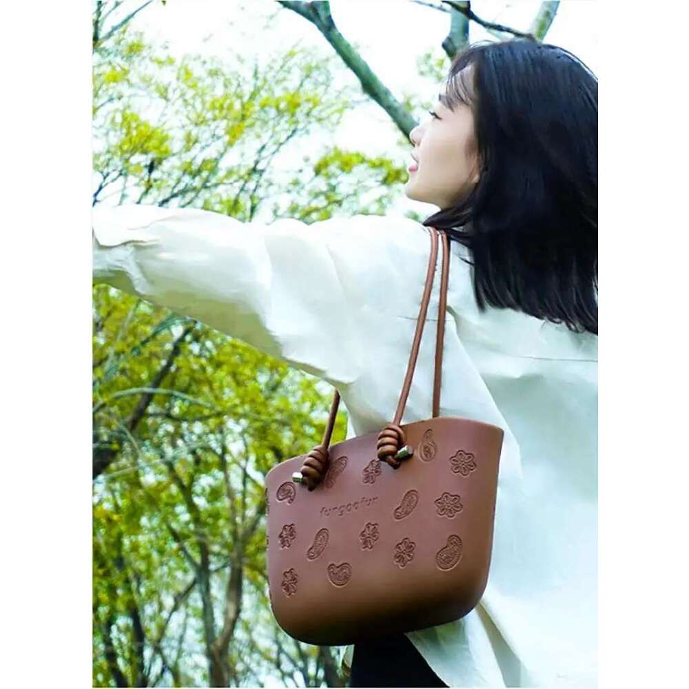 Fungoofun Handbag Women's Large Capacity Tote Adult Girls Waterproof Commuting Shoulder High-End EVA Armpit Bag Female