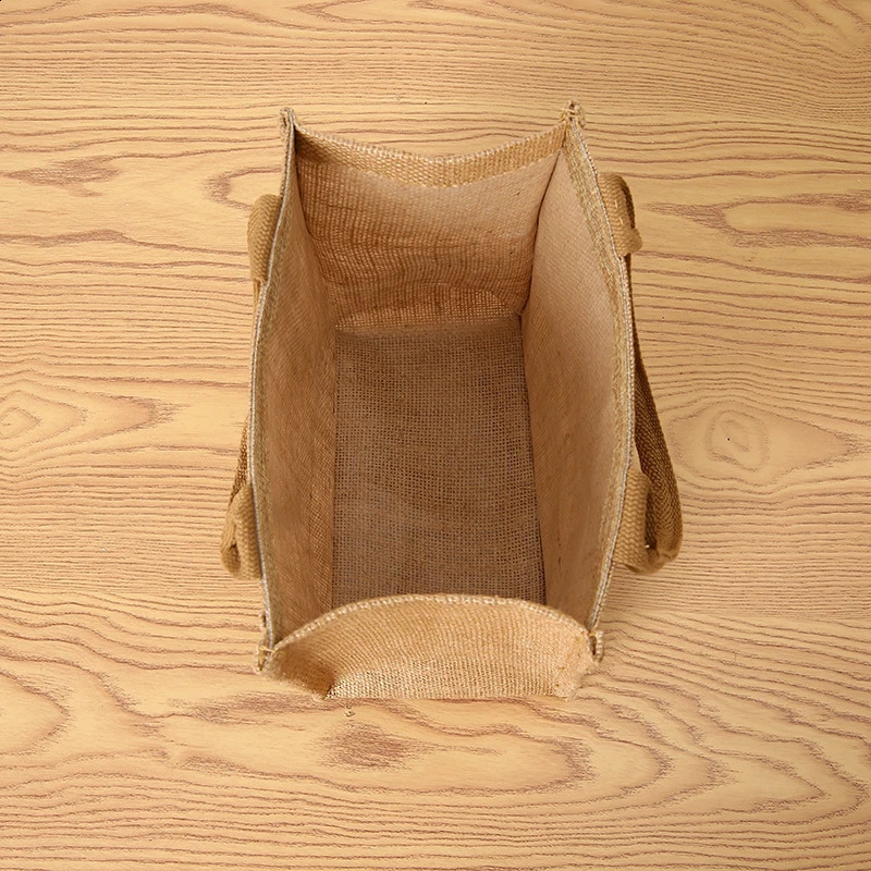 jute tote bag travel handbag picnic tote bag large capacity shoulder bag storage bag 250516