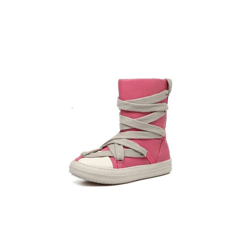 Couple's New NEW TOP Thick Sole High Top Size 44, Women's Shoes, Personalized Five Star Snow Boots, Men's