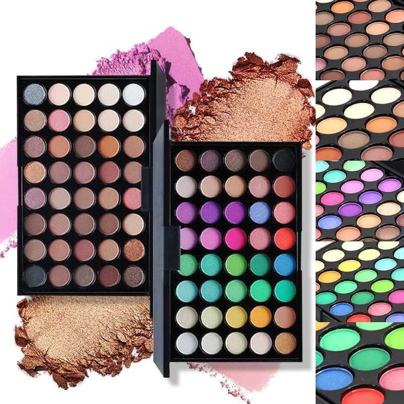 40/74/78 Colors Pearlescent fine Glitter Eyeshadow Palette Matte Waterproof Long Lasting Pressed Powder Cosmetics Women MakeUpXJ250520