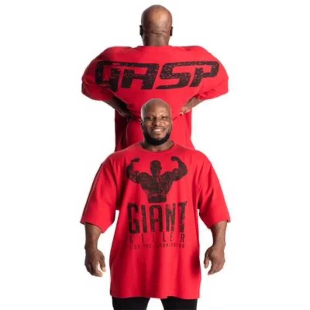 2025 Summer Gasp Trend Brand Mens Strength Gym Tee Print Short-sleeved Pure Cotton Casual High-quality T-shirt Couple Tee W250520