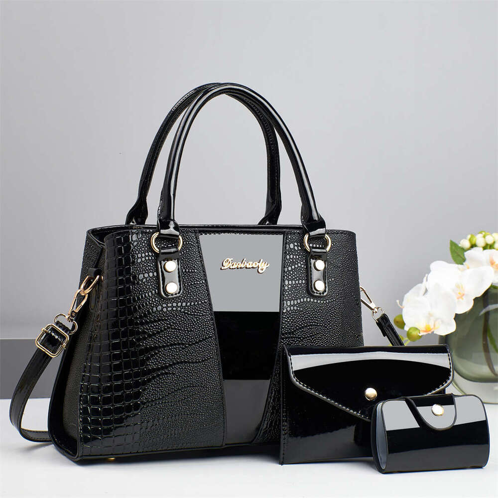 Mother and Child Taizhou Women s Handbag Crocodile Pattern Single Shoulder Crossbody Bag Piece Set Bags