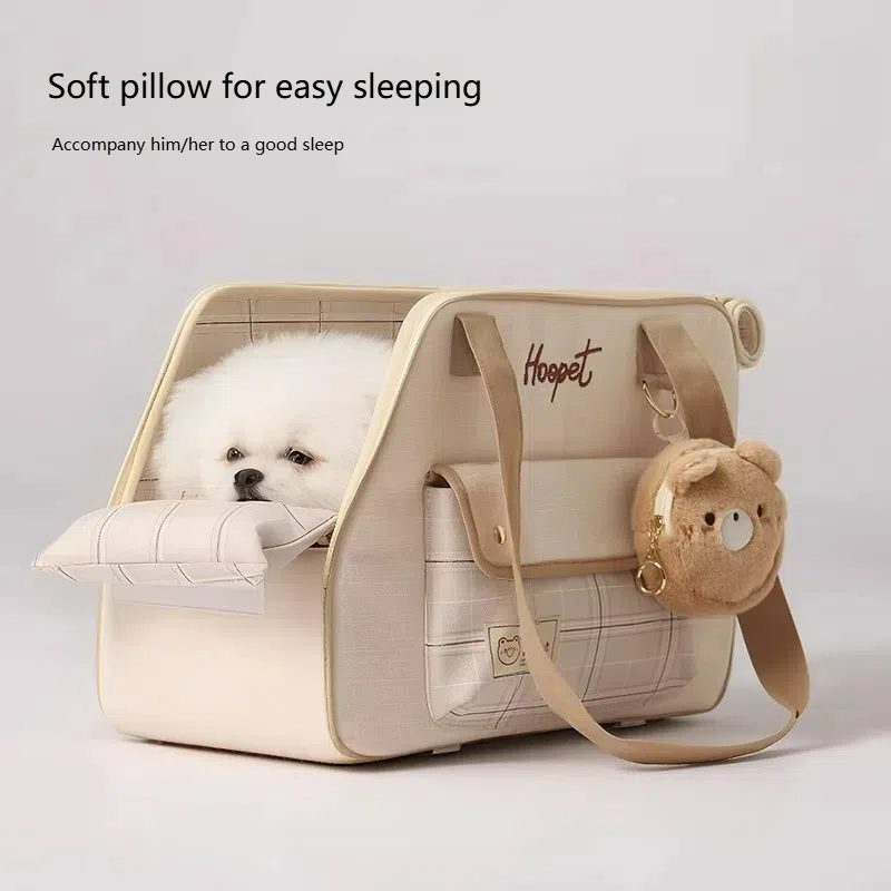 Portable Pet Carrier Bag for Cats & Small Dogs - Stress-Free Crossbody Shoulder Bag