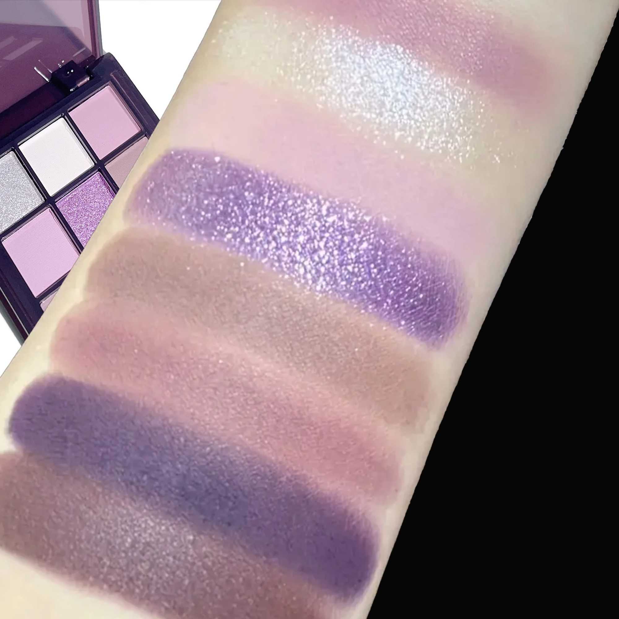 Purple charm dream girl nine-color eye shadow plate smoke purple low saturated pearl matte purple spicy multi-color eye shadow W250520