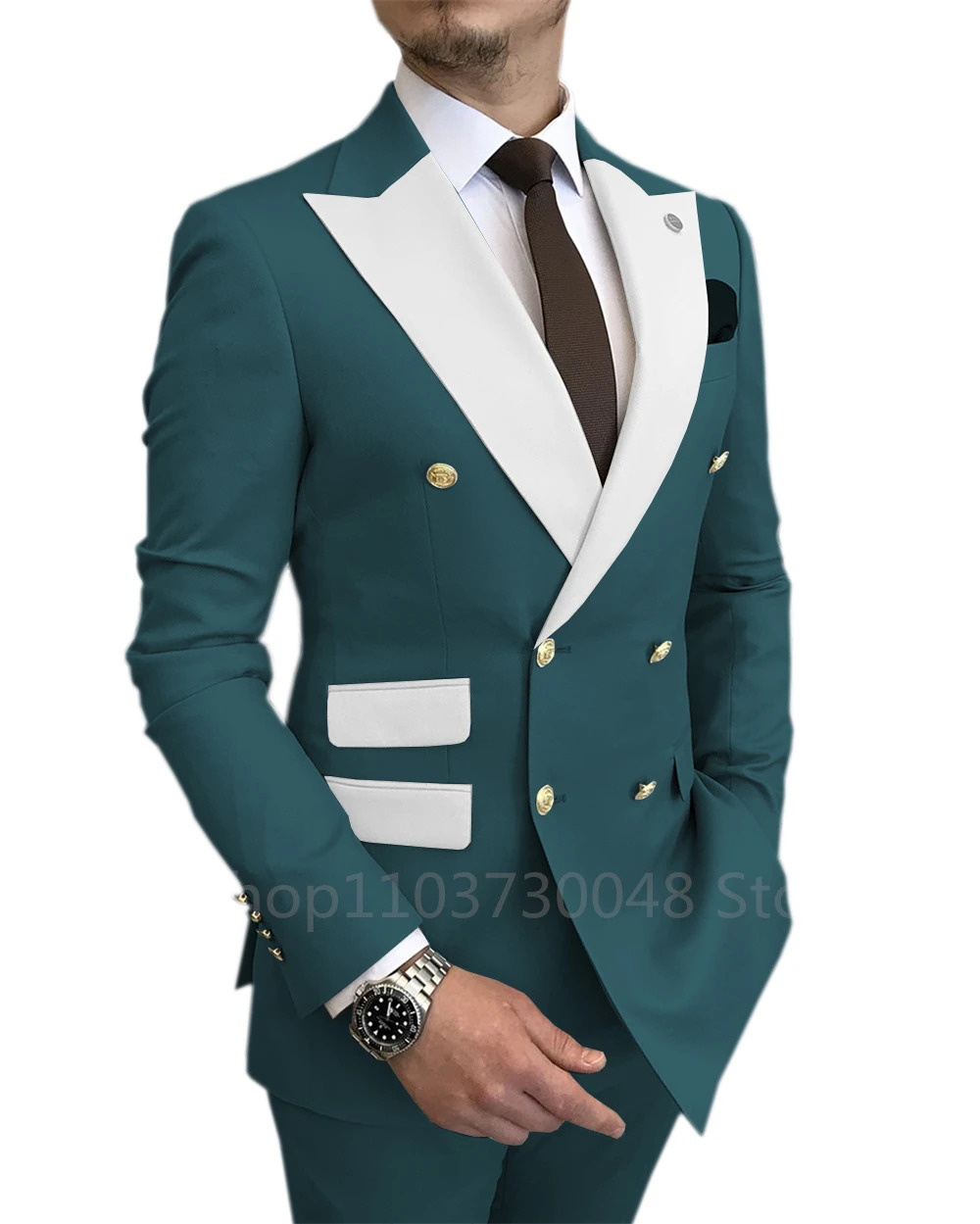 n Slim Fit 2 Piece Wedding Men Suits Solid Groom Tuxedos Formal for Prom Party Man Lapel Blazer Pants 250514