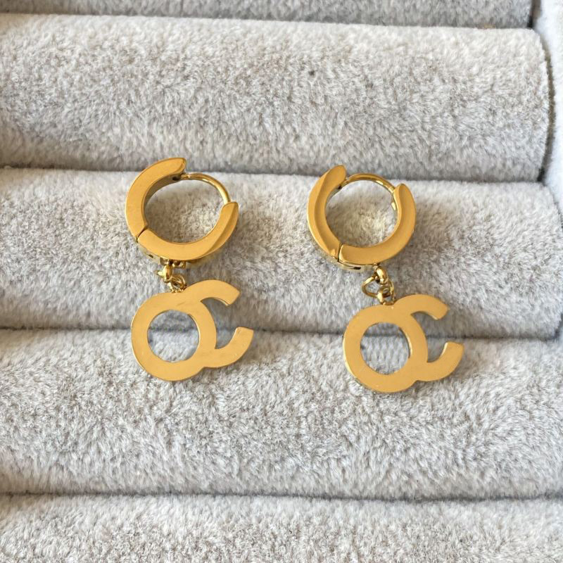 Women Designer Earrings Hoops Luxury Style Gold Rose Color Fashion Earrings For Party Gifts