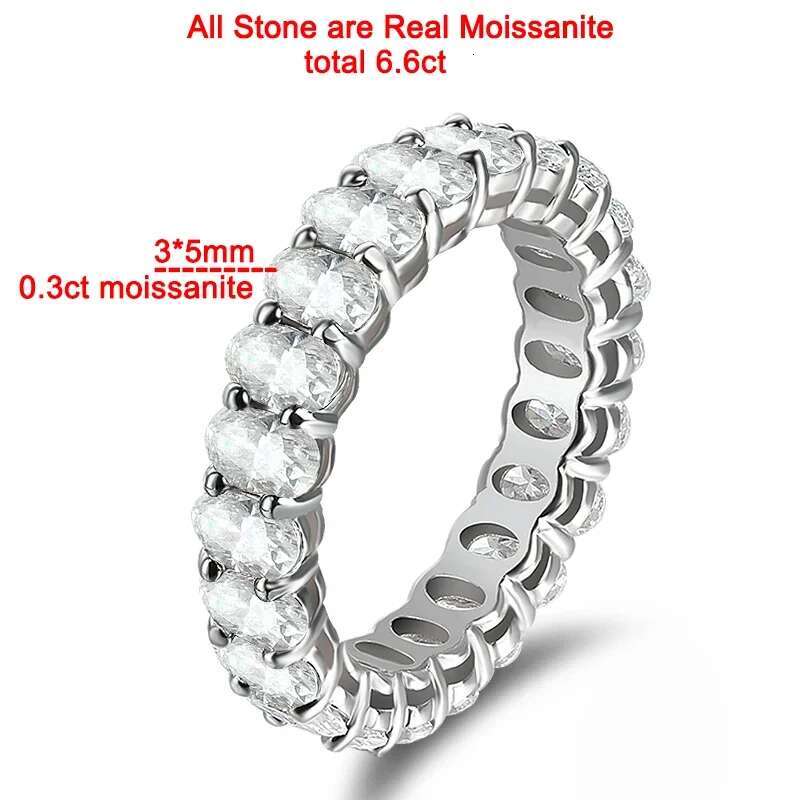 2.5/6.6cttw Oval Cut Moissanite Engagement Ring For Women 925 Sterling Silver Lab Diamond Promise Wedding Band Jewelry Certified