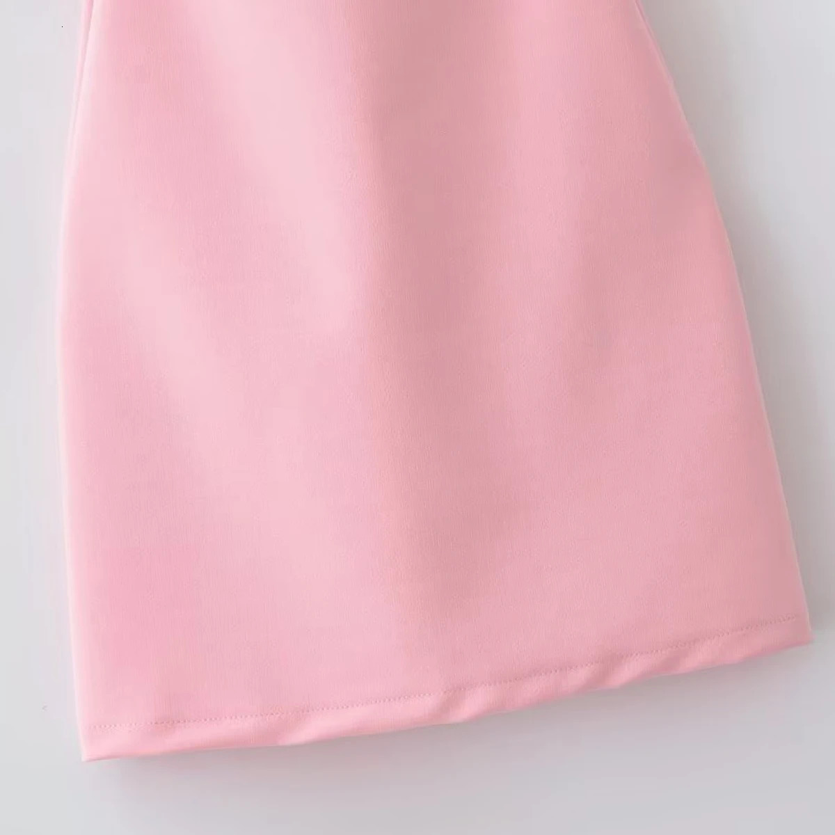 ZBZA Womens Elastic Hollow Dress Square Neck Sleeveless Sling Backless Mini Skirt Spring and Summer Casual Chic Short 250520
