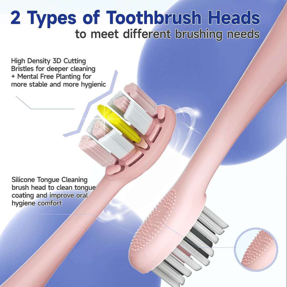 Seago Sonic Electric Toothbrush Touch Control Seamless Button Pressure Sensor with Travel Box Replaceable Brush Head