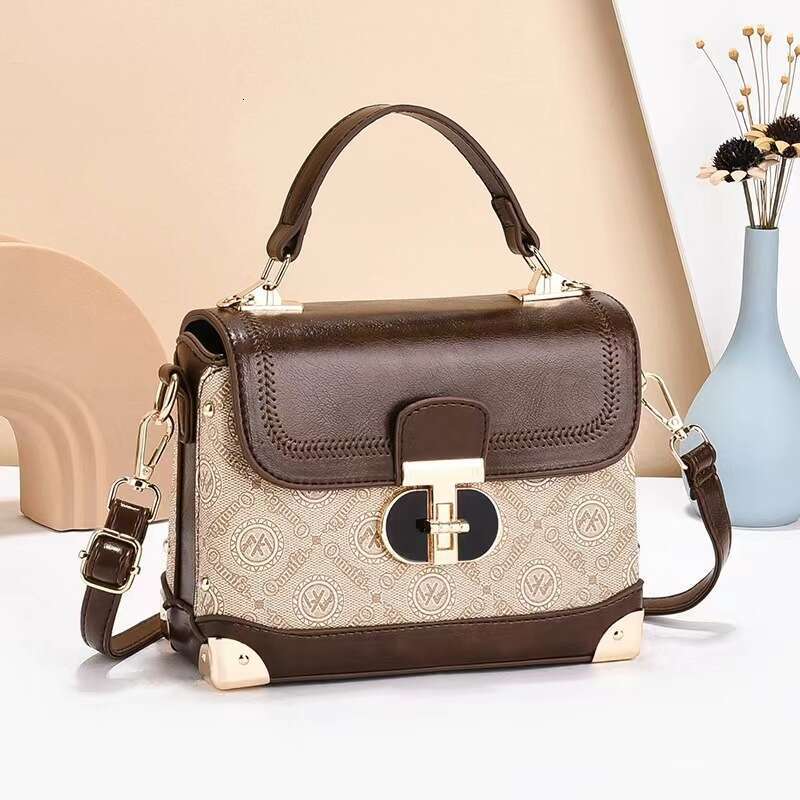 Square handbag fashionable single shoulder crossbody classic style Taizhou women s bag button flip cover