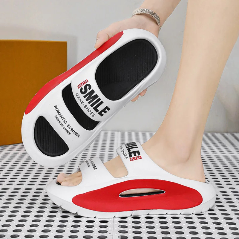 Summer able Mens shoes Non-slip Thick soles Outdoor Slippers Casual Printing Men Women slippers on offer 250515