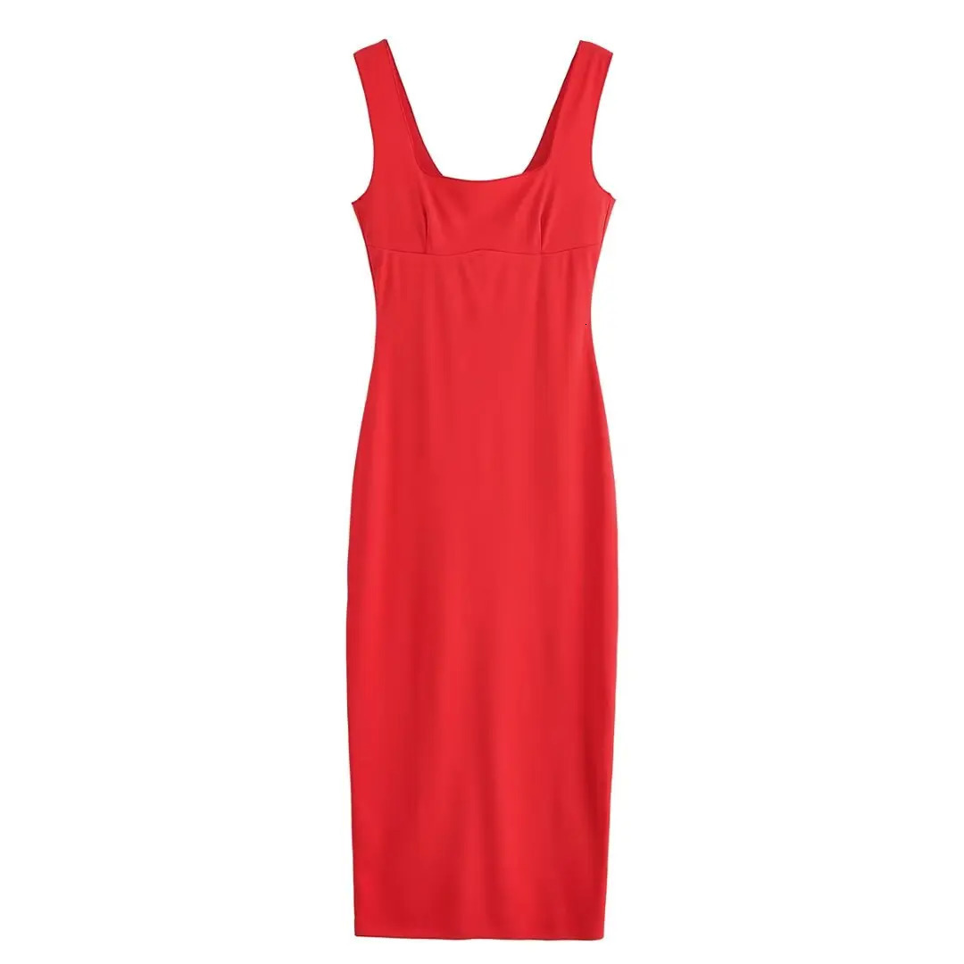 UNIZERA Womens Dress Fashion Slimming Blended Sleeveless Strap Solid Color Temperament Summer 250520
