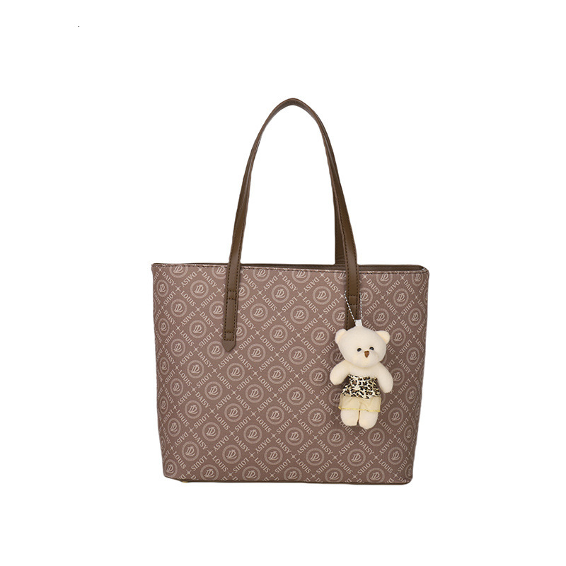 Women 2025 New Style Simple Fashion Large Capacity Letter Printed Handheld Shoulder Tote Bag