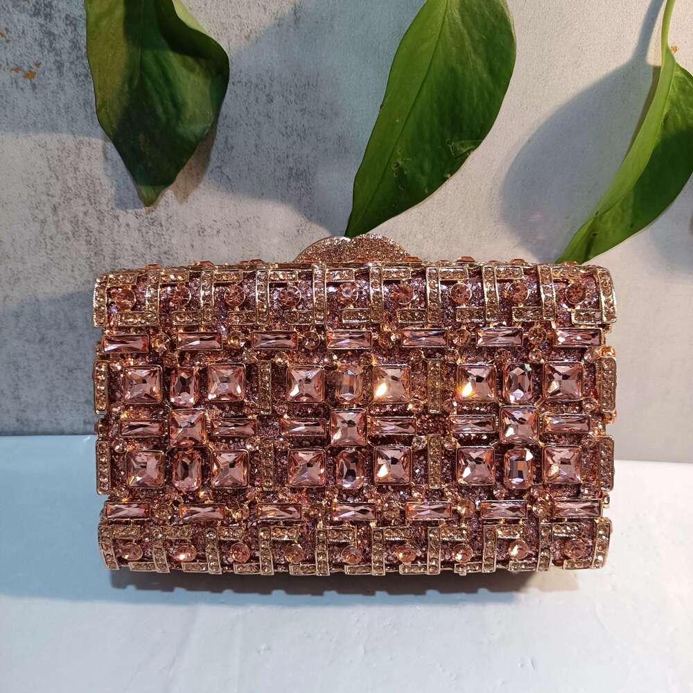 Women Sier Color Crystal Clutch Purse Big Stones Evening Bags Wedding Rhinestone Handbags Bridal Dia Clutches Purses Bag